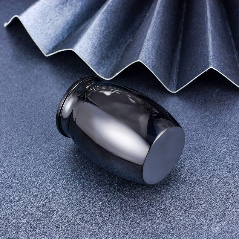 Sunling Mini Stainless Steel Decorative Cremation Keepsake Urns for Ashes 1.57 Inch High Small Funeral Urns Memorial Ashes Holder Share with Familiy Members-Black Color - Image 5